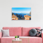 Sunset on Dochula Pass - Bhutan, Himalaya Canvas Afdruk (Insitu (Woonkamer))