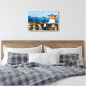 Sunset on Dochula Pass - Bhutan, Himalaya Canvas Afdruk (Insitu (Slaapkamer))