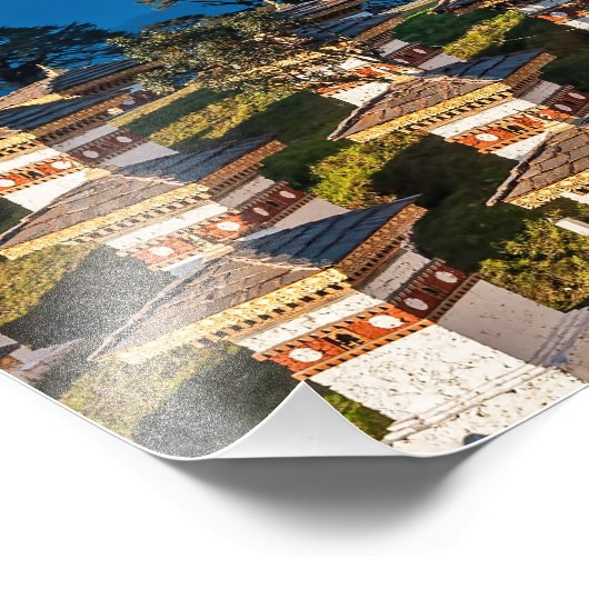 Sunset on Dochula Pass - Bhutan, Himalaya Foto Afdruk (Hoek)