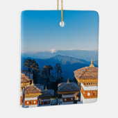 Sunset on Dochula Pass - Bhutan, Himalaya Keramisch Ornament (Rechts)
