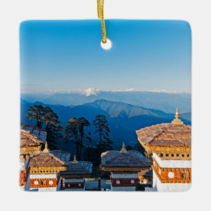 Sunset on Dochula Pass - Bhutan, Himalaya Keramisch Ornament