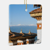 Sunset on Dochula Pass - Bhutan, Himalaya Keramisch Ornament (Rechts)