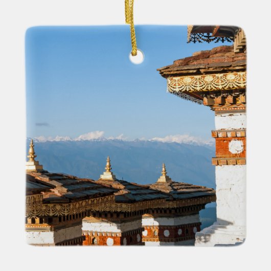 Sunset on Dochula Pass - Bhutan, Himalaya Keramisch Ornament (Voorkant)