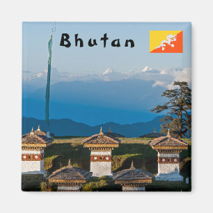 Sunset on Dochula Pass - Bhutan, Himalaya Magneet