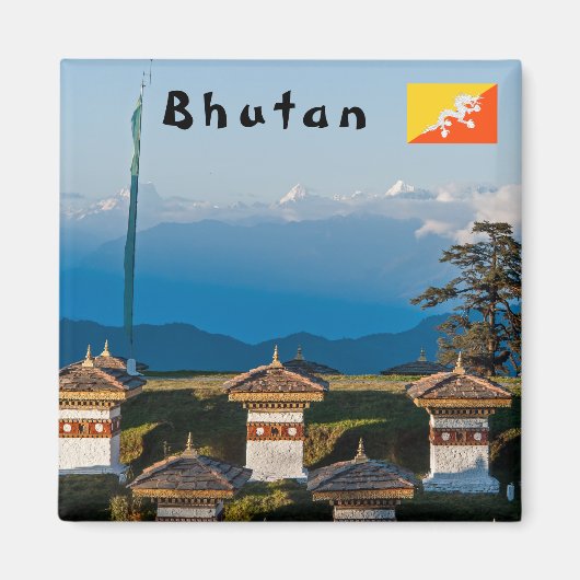 Sunset on Dochula Pass - Bhutan, Himalaya Magneet (Voorkant)