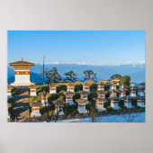 Sunset on Dochula Pass - Bhutan, Himalaya Poster (Voorkant)