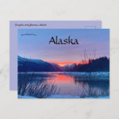Sunset on Douglas and Juneau Alaska Briefkaart (Voorkant / Achterkant)