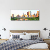 Sunset on Downtown Columbus, Ohio Canvas Afdruk (Insitu (Slaapkamer))