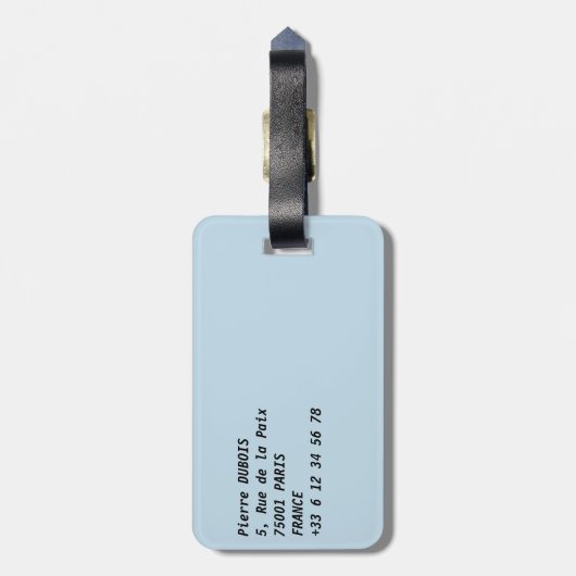 Sunset on Eiffel tower and Pont Rouelle - Paris Bagagelabel (Achterkant verticaal)