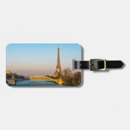 Sunset on Eiffel tower and Pont Rouelle - Paris Bagagelabel