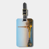 Sunset on Eiffel tower and Pont Rouelle - Paris Bagagelabel (Voorkant verticaal)