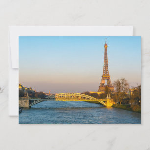 Sunset on Eiffel tower and Pont Rouelle - Paris Kaart
