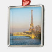 Sunset on Eiffel tower and Pont Rouelle - Paris Metalen Ornament (Links)