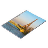 Sunset on Eiffel tower and Pont Rouelle - Paris Notitieboek (Linkerzijde)