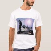 Sunset on flight deck t-shirt (Voorkant)
