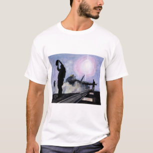Sunset on flight deck t-shirt