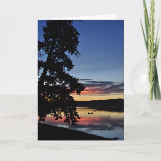 Sunset on Hood Canal - Frameable Art Kaart (Voorkant)