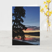Sunset on Hood Canal - Frameable Art Kaart (Gele Bloem)