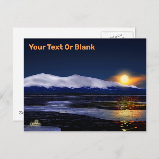 Sunset on Ice Briefkaart (Voorkant / Achterkant)