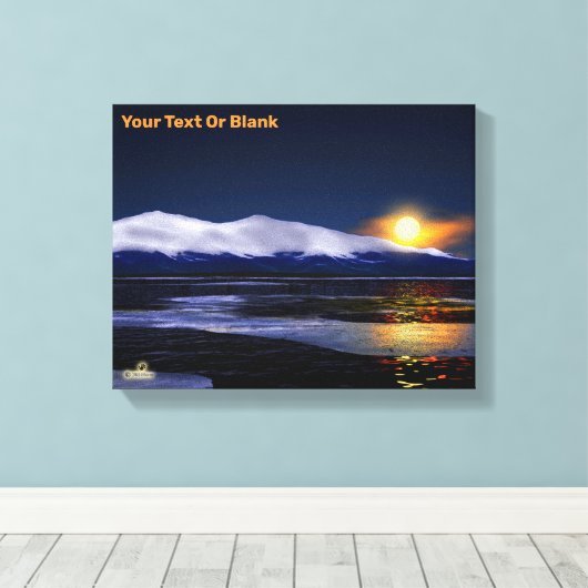 Sunset on Ice Canvas Afdruk (Insitu (Houten vloer))