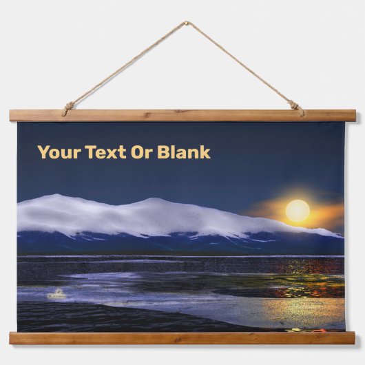 Sunset on Ice Hangend Wandkleed (Voorkant)