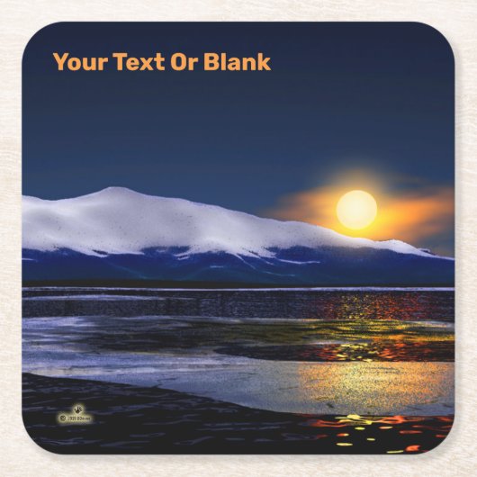Sunset on Ice Kartonnen Onderzetters (Voorkant)