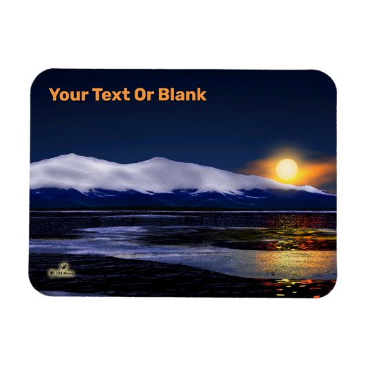 Sunset on Ice Magneet (Horizontaal)