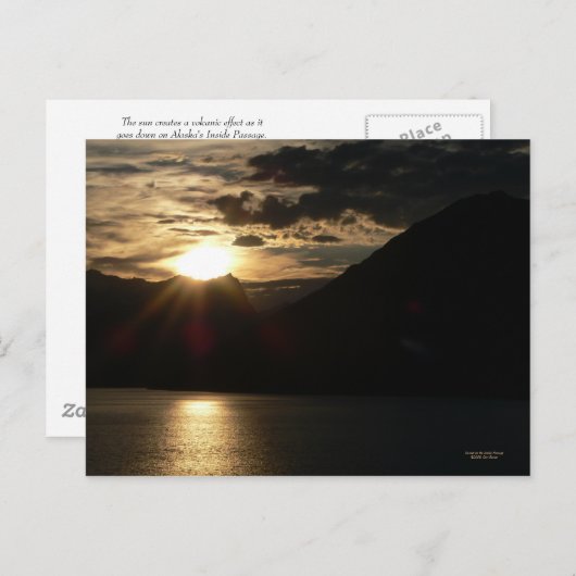 Sunset on Inside Passage Briefkaart (Voorkant / Achterkant)