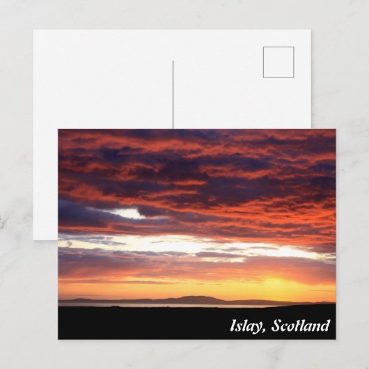 Sunset on Islay, Schotland Briefkaart (Voorkant / Achterkant)