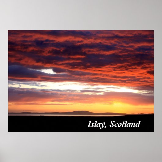 Sunset on Islay, Schotland Poster (Voorkant)