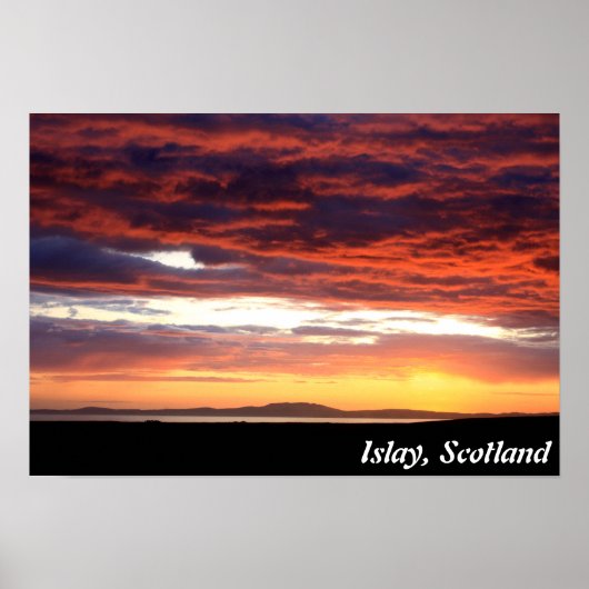 Sunset on Islay, Schotland Poster (Voorkant)