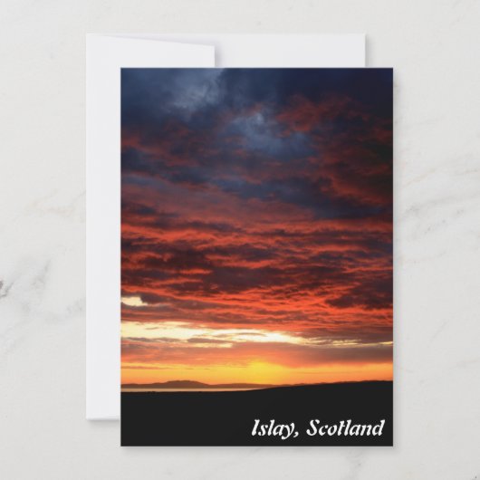 Sunset on Islay, Scotland card (Voorkant)