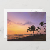 Sunset on Kahaluu Bay in Kona, Hawaii 2 Briefkaart (Voorkant / Achterkant)