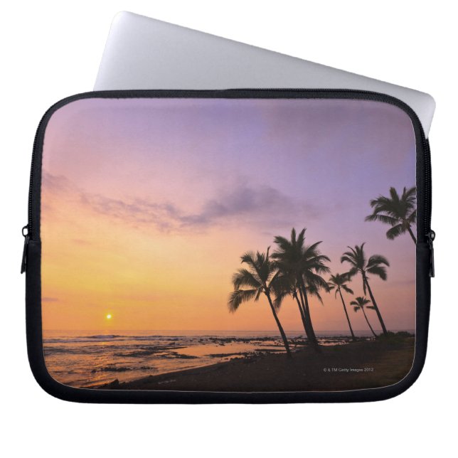 Sunset on Kahaluu Bay in Kona, Hawaii 2 Laptop Sleeve (Voorkant)