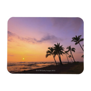 Sunset on Kahaluu Bay in Kona, Hawaii 2 Magneet