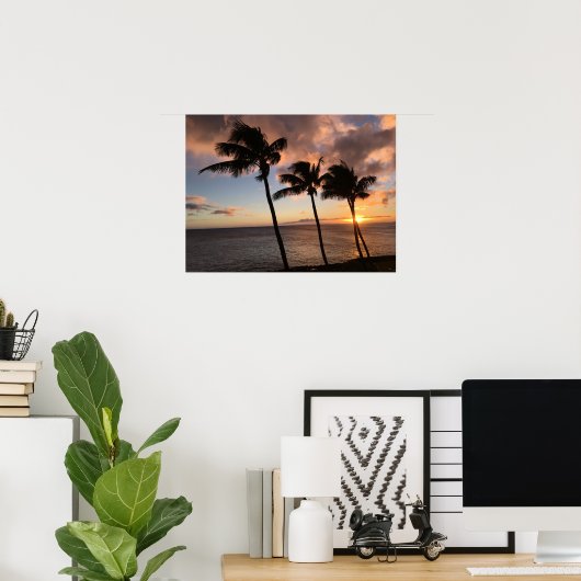 Sunset on Kauai, Hawaii Poster (Thuiskantoor)