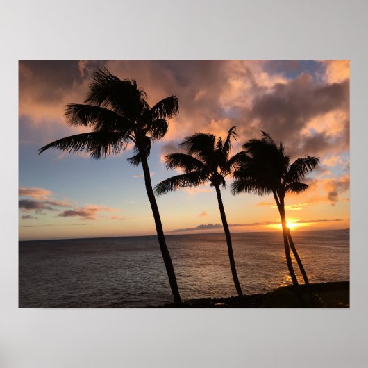 Sunset on Kauai, Hawaii Poster (Voorkant)