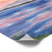 Sunset on Kelleys Island Waterverven Print (Hoek)