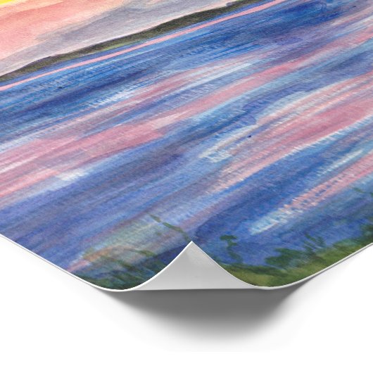 Sunset on Kelleys Island Waterverven Print (Hoek)