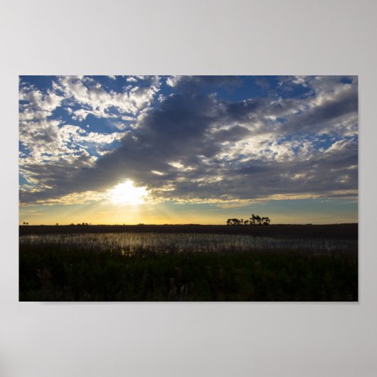 Sunset on Kissimmee Prairie Preserve, Florida Poster (Voorkant)