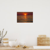 Sunset on Lake Michigan 4 Poster (Keuken)