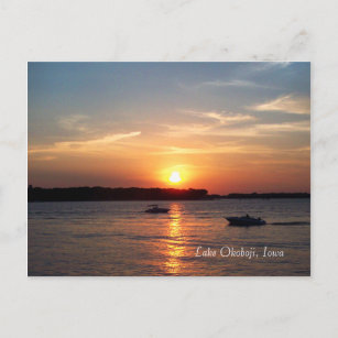 Sunset on Lake Okoboji, Iowa Briefkaart