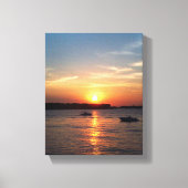 Sunset on Lake Okoboji, Iowa Canvas Afdruk (Voorkant)