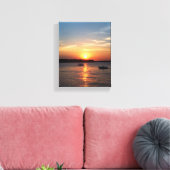 Sunset on Lake Okoboji, Iowa Canvas Afdruk (Insitu (Woonkamer))