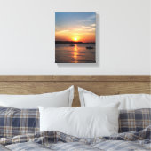 Sunset on Lake Okoboji, Iowa Canvas Afdruk (Insitu (Slaapkamer))