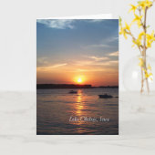 Sunset on Lake Okoboji, Iowa Kaart (Gele Bloem)