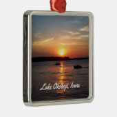 Sunset on Lake Okoboji, Iowa Metalen Ornament (Rechts)