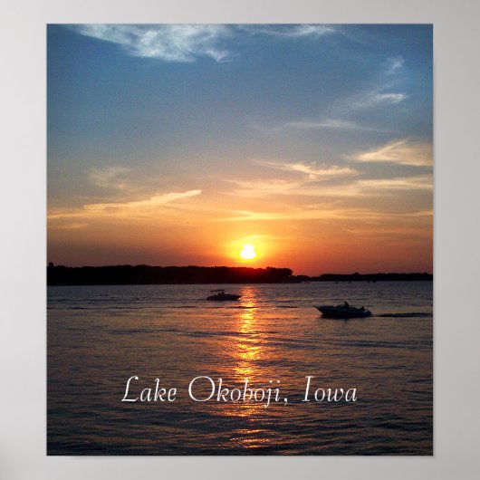 Sunset on Lake Okoboji, Iowa Poster (Voorkant)
