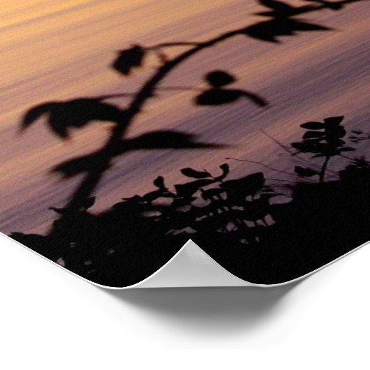 Sunset on Lake Silhouette Poster (Hoek)