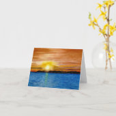 Sunset on Lake Superior met gekoesterde herinnerin Kaart (Gele Bloem)